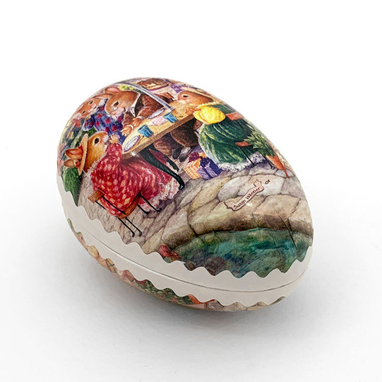3-1/2" Holly Pond Hill Bunny Cafe Easter Egg Container ~ Germany